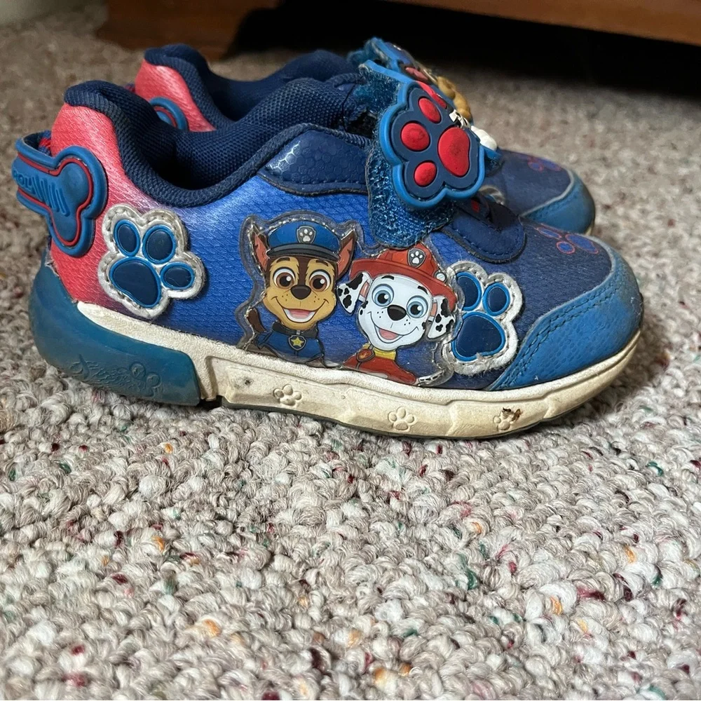 Paw Patrol Blue and Red Kids Character Light-Up Sneakers